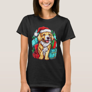 T-shirt Joie de Noël avec Golden Retrievers Festive Chien 