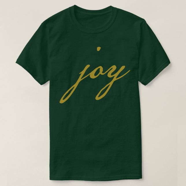 T-shirt Joie de Noël Or Typographie minimale (Design devant)