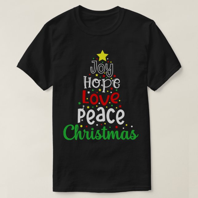 T-shirt Joie espérance pêche noël (Design devant)
