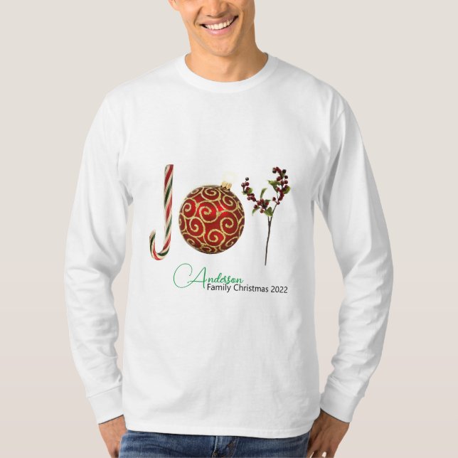 T-shirt Joie personnalisée sucre de canne ornement saint T (Devant)