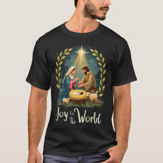 T-shirt Joie Pour Le Monde Noël Naissance Chrétienne De Jé