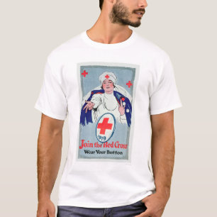 T-shirt Joignez la Croix-Rouge - utilisez votre bouton