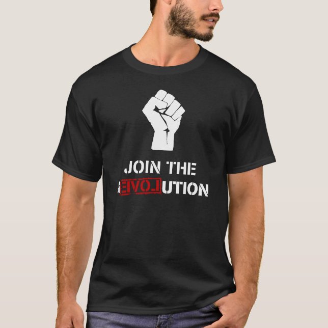 T-shirt Joignez la révolution - hommes de couleur (Devant)