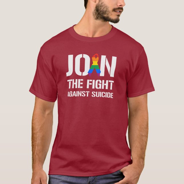 T-shirt Joignez le combat contre le suicide de LGBT (Devant)