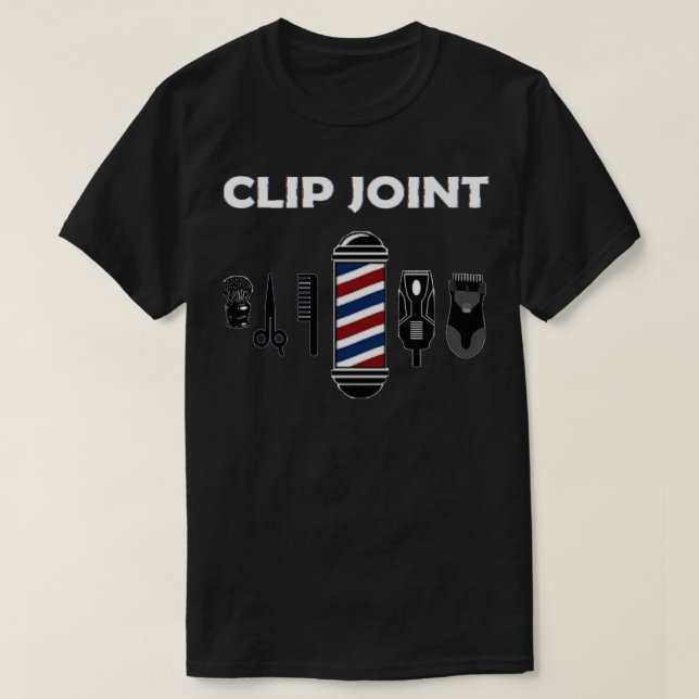 T-shirt Joint de clip Barber Barbershop (Design devant)