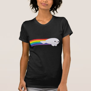T-shirt Joint propulsé par fusée d'arc-en-ciel de Kawaii