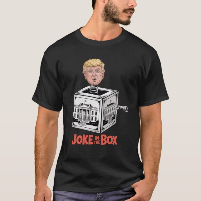 T-shirt Joke in the Box – Trump Political Parody Cartoon  (Devant)
