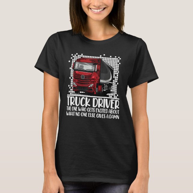 T-shirt Joke Trucker Chiller Réfrigérateur Chauffeur de Ca (Devant)