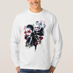 T-shirt Joker du peloton de suicide et graffiti peint