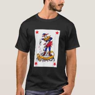 T-shirt Joker Jouer Carte T Chemise Vintage Red Clown Poke