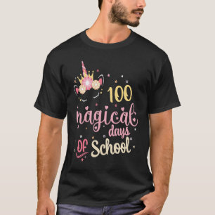 T-shirt Joli 100 Jours Magiques de l'École Licorne Enseign