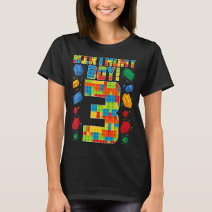 T-shirt Joli 3e anniversaire 3 ans Bâtiment Boys