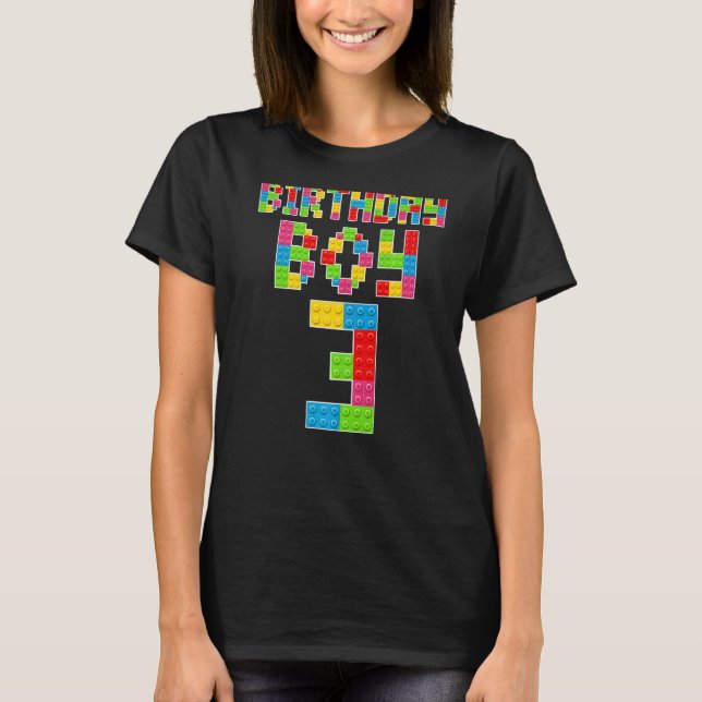 T-shirt Joli 3e anniversaire 3 ans Bâtiment Boys (Devant)