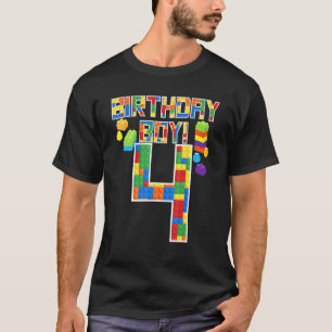 T-shirt Joli 4e anniversaire 4 ans Bâtiment Boys