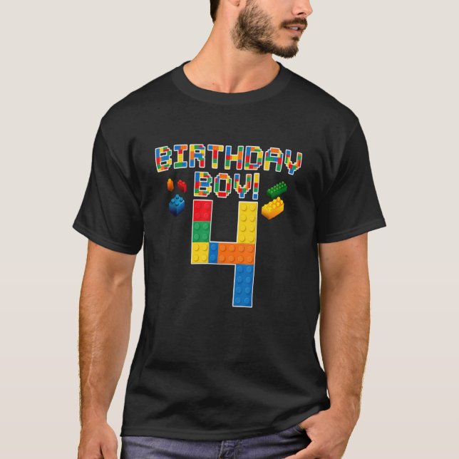 T-shirt Joli 4e anniversaire 4 ans Bâtiment Boys (Devant)