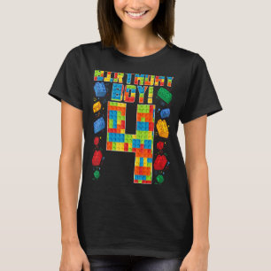 T-shirt Joli 4e anniversaire 4 ans Bâtiment Boys