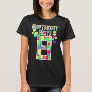 T-shirt Joli 8e anniversaire 8 ans garçons de constructio