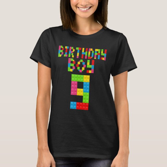 T-shirt Joli 9e anniversaire 9 ans Bâtiment de bâtiments B (Devant)