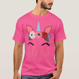 T-shirt Joli Adeline Licorne Florale Magique Pour Filles
