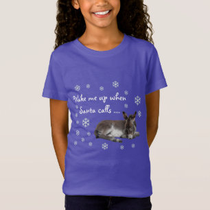 T-Shirt Joli âne de Noël avec flocons de neige