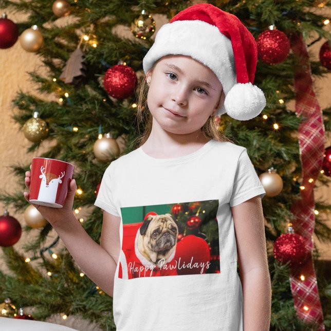 T-shirt Joli animal Amoureux des chiens Photo Noël Joyeux  (Créateur téléchargé)