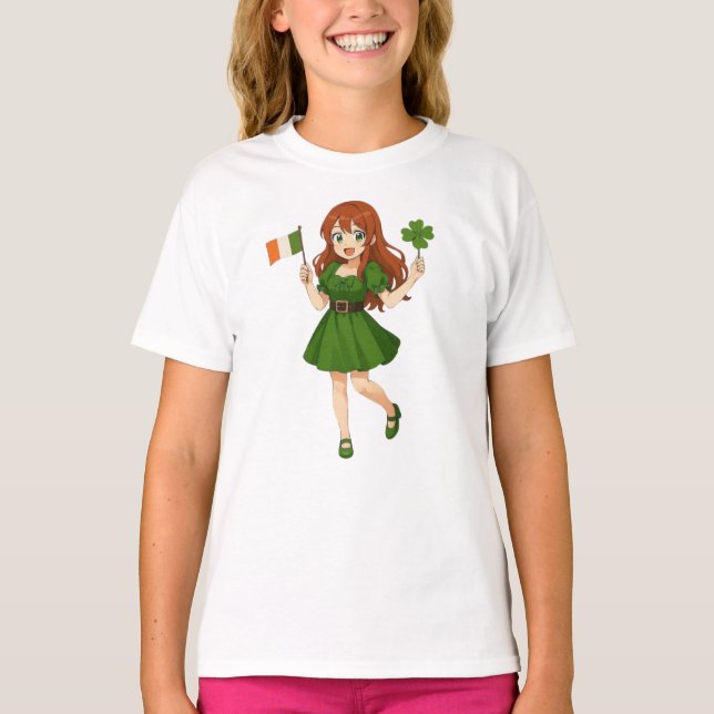 T-shirt Joli anime roux Saint Patrick  (Devant)