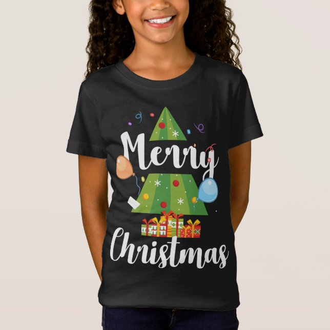T-Shirt Joli arbre de Noël Tee Funny Xmas Tree (Devant)