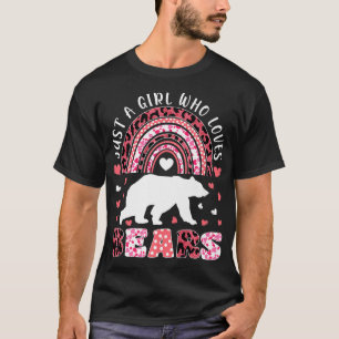 T-shirt Joli Arc En Ciel Juste Une Fille Qui Aime Ours Leo