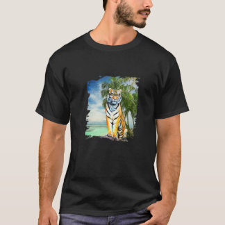 T-shirt Joli Art Coloré Tiger Lover Pour Hommes Femmes Gar