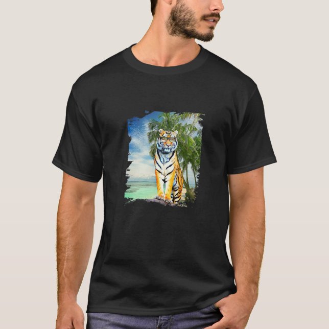 T-shirt Joli Art Coloré Tiger Lover Pour Hommes Femmes Gar (Devant)
