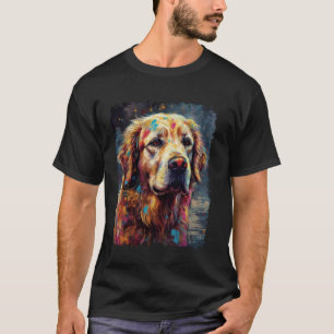T-shirt Joli Art de Chien Retriever Doré Amoureux de Chien