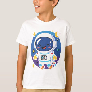 T-shirt “Joli astronaute de dessin animé flottant dans l'e