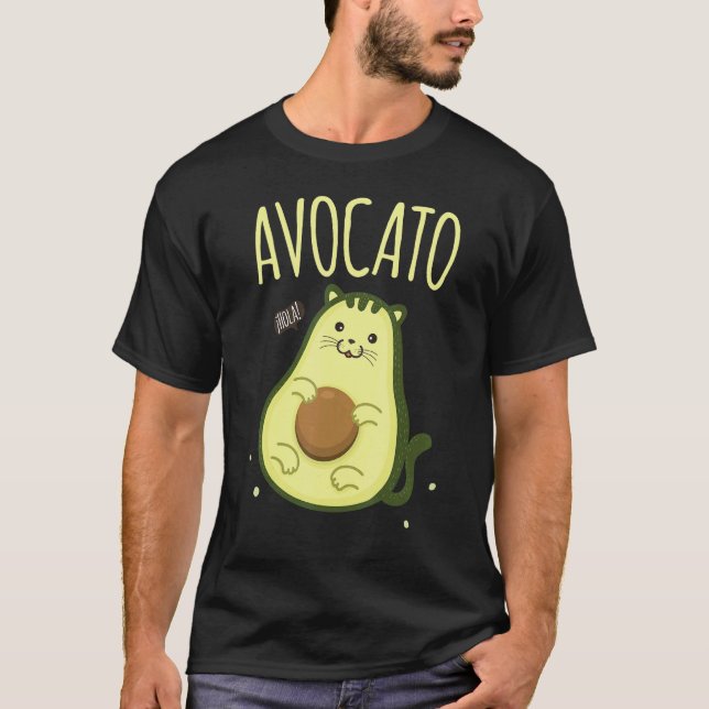 T-shirt Joli Avocato Chat Avocat (Devant)
