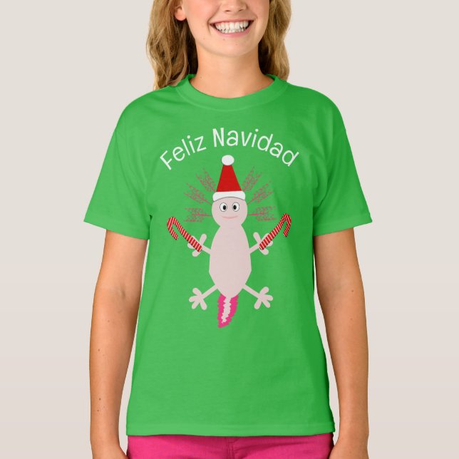 T-shirt Joli Axolotl de Noël (Devant)