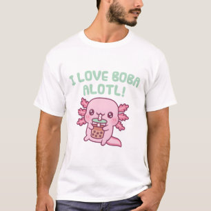 T-shirt Joli Axolotl J'adore Boba Alotl Pun Drôle