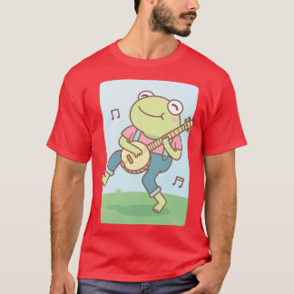 T-shirt Joli Banjo Frog Doodle