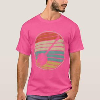 T-shirt Joli Banjo Soleil Rétro Vintage 70S 80S Photo Blue