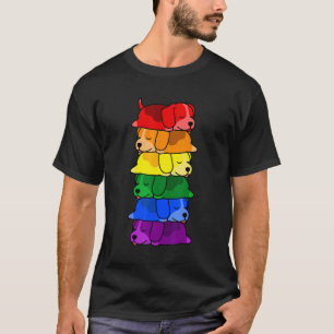 T-shirt Joli Beagle Arc-en-ciel Gay pride Lgbt Puppy