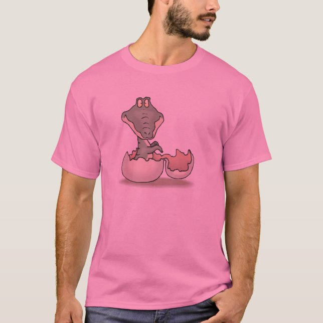 T-shirt joli bébé alligator à éclosion (Devant)