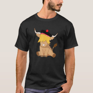 T-shirt Joli bébé vache Highland écossaise