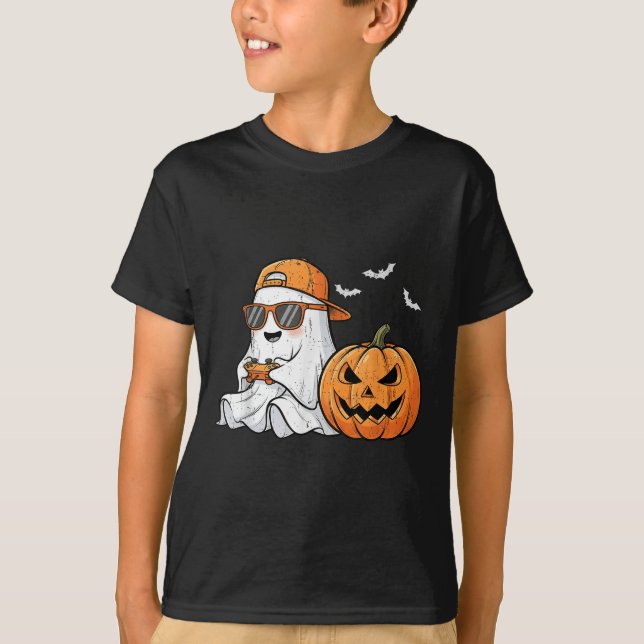 T-shirt Joli Boo Avec Sungles Jeu Drôle Halloween Drôle (Devant)