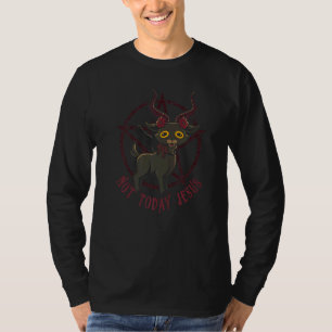 T-shirt Joli bouc satanique Pas aujourd'hui Jésus Ésotériq