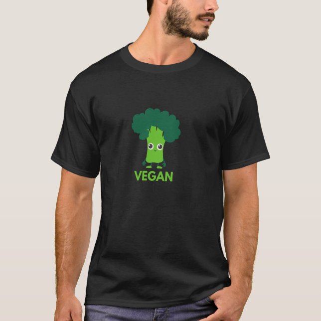 T-shirt Joli Brocoli Végétalien (Devant)