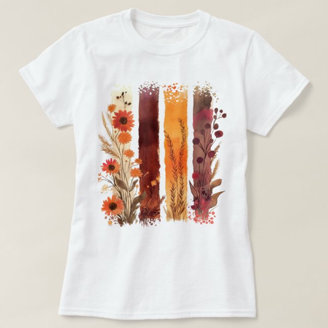T-shirt Joli brosse florale (Design devant)