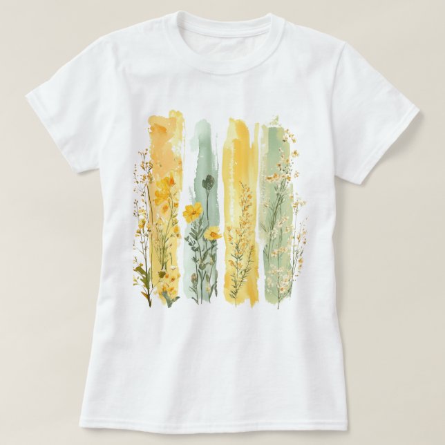 T-shirt Joli brosse florale (Design devant)