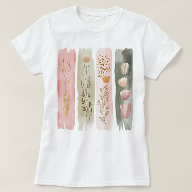 T-shirt Joli brosse florale (Design devant)