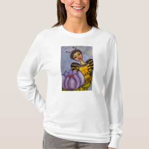 T-shirt Joli Bumble Bee Fairy Purple Flower