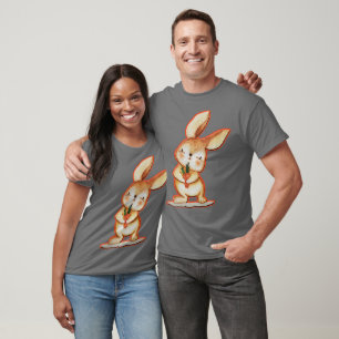 T-shirt Joli Bunny Gris de Pâques Unisex T Chemise Adulte