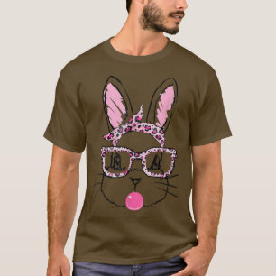 T-shirt Joli Bunny Visage Léopard Lunettes de souffle Bubb