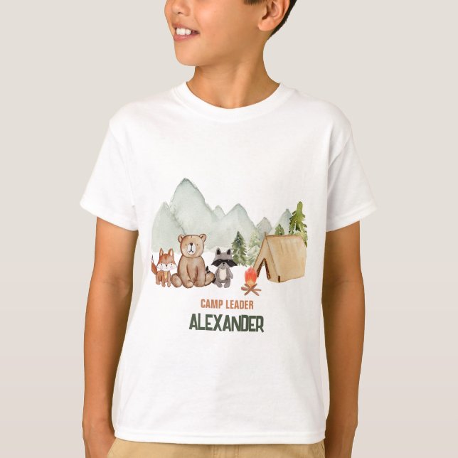 T-shirt Joli Camping à Bois Cute Anniversaire (Devant)
